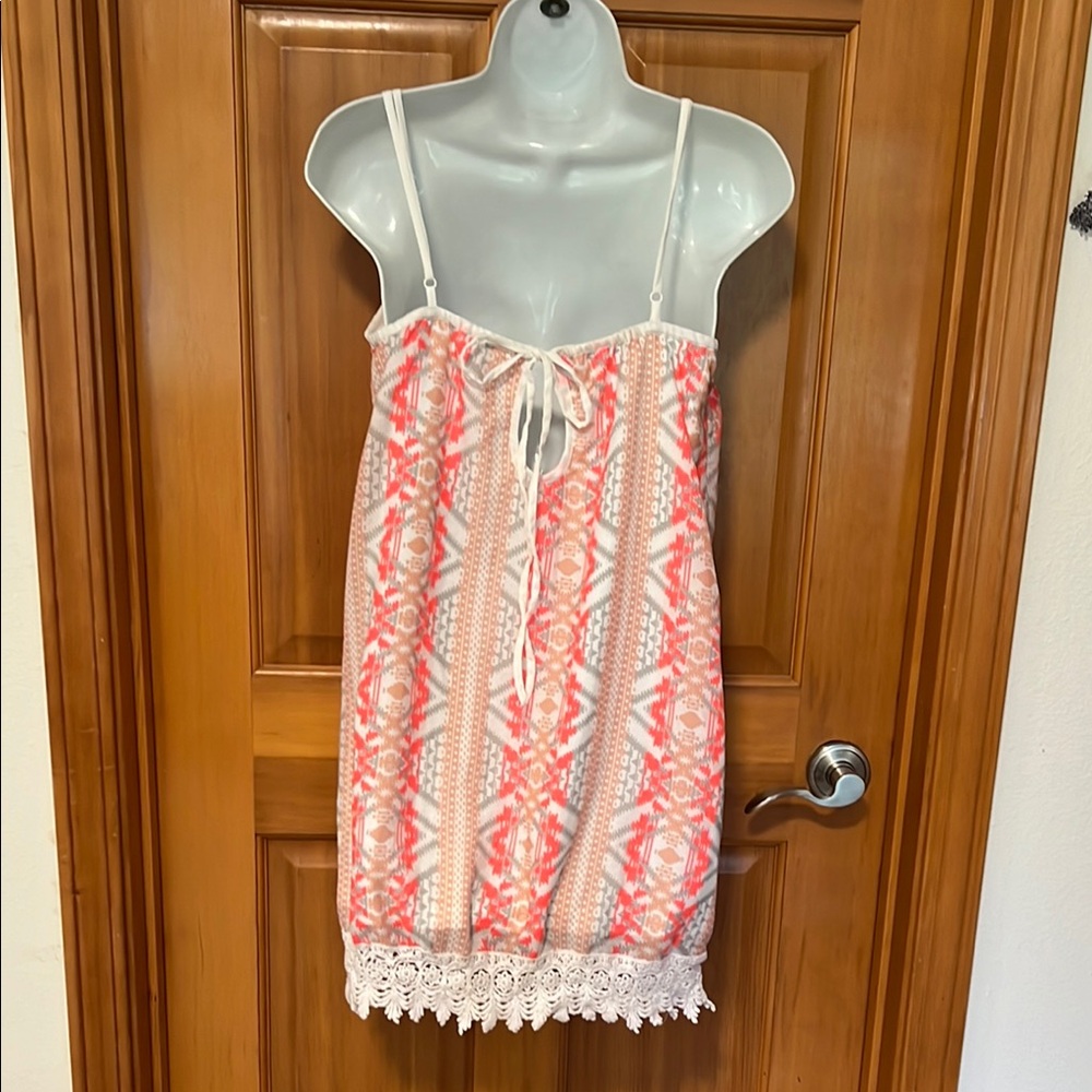 Multicolored Embellished Ruffled Mini Sundress - Picture 2 of 5